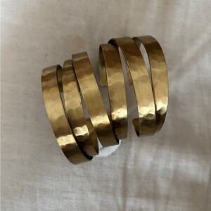 Hammered Brass Cuff Bracelet